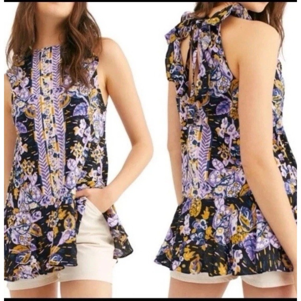Free People Summer In‎ Tulum Linen Blend Tunic Size S NWT